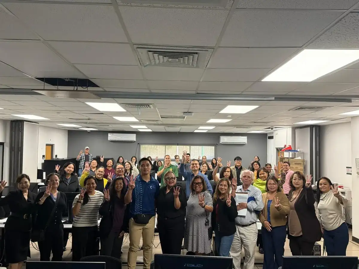 University of Guam staff attending a practical AI workshop